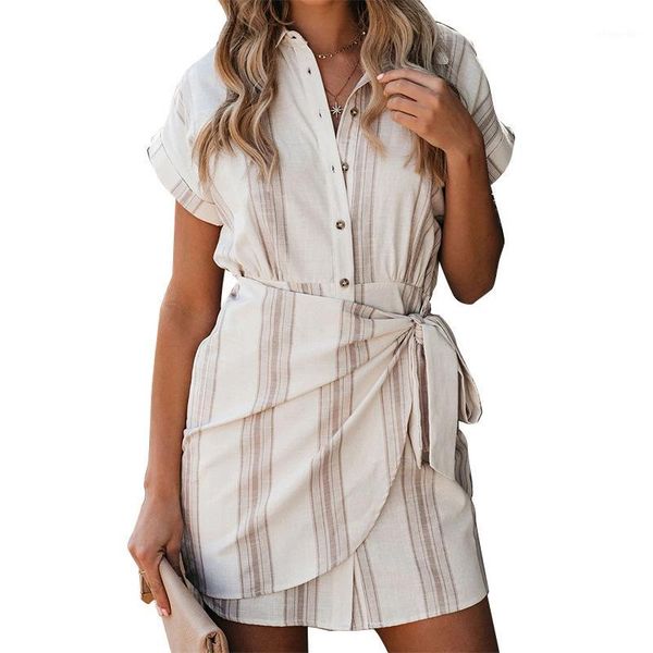 women short sleeve shirt dress high waist summer ladies office style loose casual dress1, Black;gray
women short sleeve shirt dress high waist summer ladies office style loose casual dress1, Black;gray