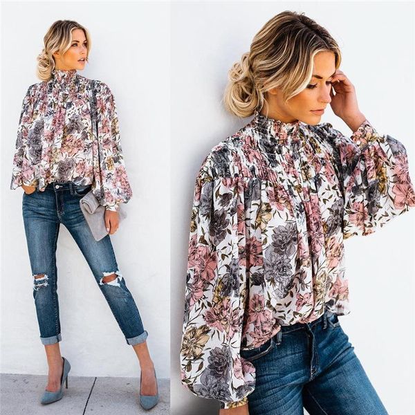 spring 2020 printed high collar buttoned long-sleeved printed blouse shirt lantern sleeve turtleneck streetwear1, White
spring 2020 printed high collar buttoned long-sleeved printed blouse shirt lantern sleeve turtleneck streetwear1, White