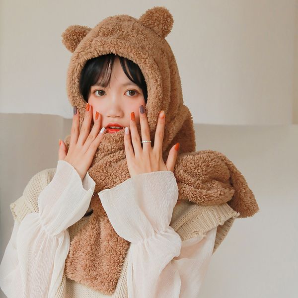 autumn winter korean version sweet lovely thickened warm scarf hat gloves 3-piece set plush lamb cashmere bear ears, Blue;gray
autumn winter korean version sweet lovely thickened warm scarf hat gloves 3-piece set plush lamb cashmere bear ears, Blue;gray
