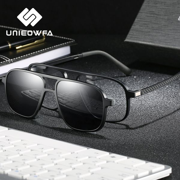 pilot 2 in 1 magnet clip on sunglasses polarized uv400 prescription sun for men optical myopia glasses male driving
pilot 2 in 1 magnet clip on sunglasses polarized uv400 prescription sun for men optical myopia glasses male driving