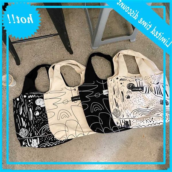 011283 japanese and korean chic simple wind illustration portable single shoulder dual purpose large capacity leisure shopping bag
011283 japanese and korean chic simple wind illustration portable single shoulder dual purpose large capacity leisure shopping bag