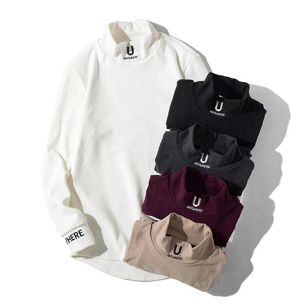 2021 new mens t-shirts cashmere long sleeve fashion embroidery letter tees turtleneck streetwear black oversized xxxl men clothing ufrt, White;black
2021 new mens t-shirts cashmere long sleeve fashion embroidery letter tees turtleneck streetwear black oversized xxxl men clothing ufrt, White;black