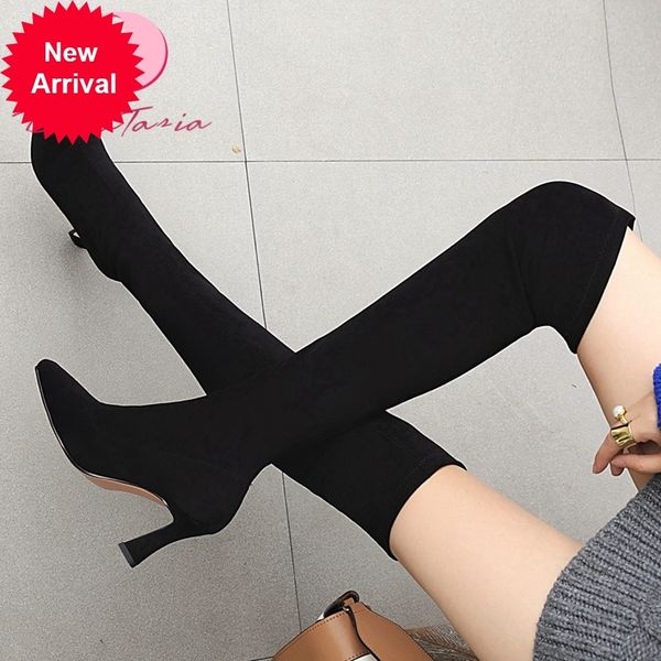2021 the new size 34-48 knee-high-heeled toe thigh high-female boots solid woman shoes i614, Black
2021 the new size 34-48 knee-high-heeled toe thigh high-female boots solid woman shoes i614, Black