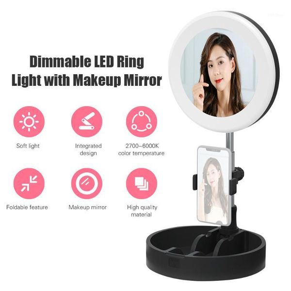 flash heads foldable led ring light portable desk selife lamp dimmable fill with makeup mirror phone holder for selfie video recording1
flash heads foldable led ring light portable desk selife lamp dimmable fill with makeup mirror phone holder for selfie video recording1