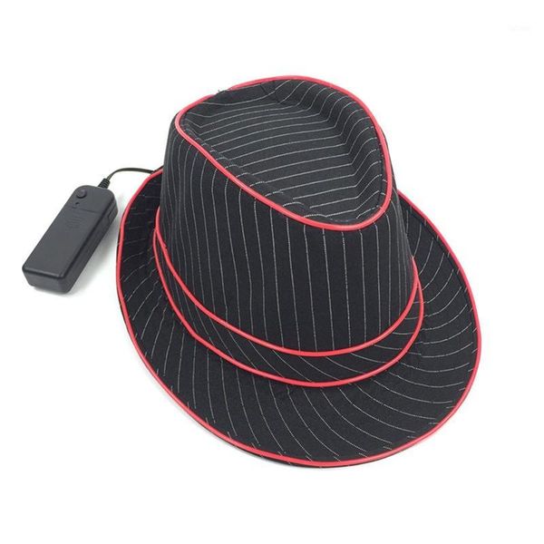 led blinking flashing jazz cap light up fedora hat uses el wire bright hat for party concert stage show 20201, Blue;gray
led blinking flashing jazz cap light up fedora hat uses el wire bright hat for party concert stage show 20201, Blue;gray
