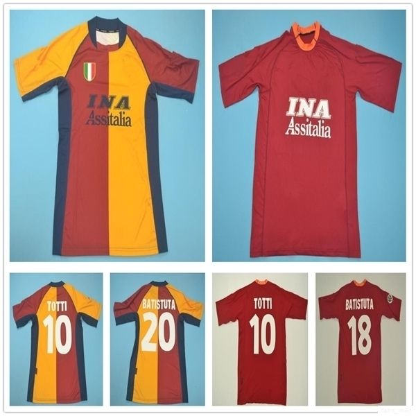 2000 2001 2002 retro roma soccer jerseys totti batistuta nakata candela vintage classic custom 00 01 02 rome home football shirt uniform, Black;yellow
2000 2001 2002 retro roma soccer jerseys totti batistuta nakata candela vintage classic custom 00 01 02 rome home football shirt uniform, Black;yellow