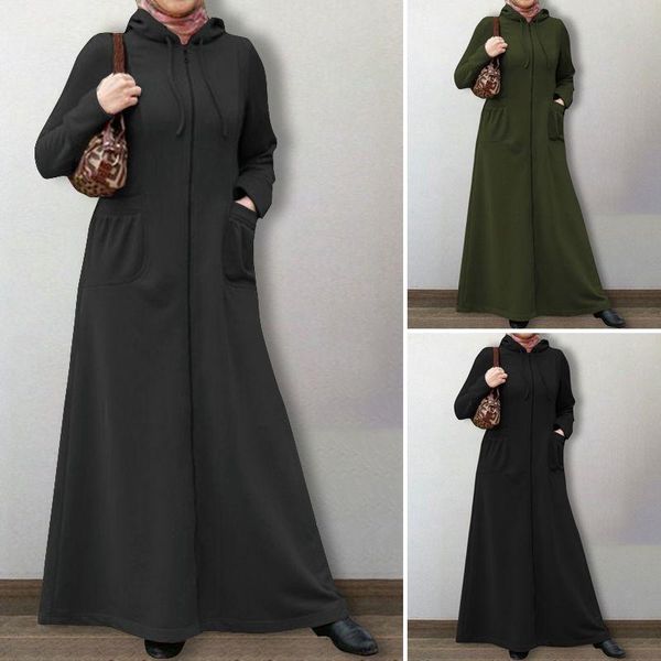 zanzea stylish sweatshirt dress women's autumn pullovers casual muslim maxi vestidos female zipper robe oversized hoodies robe, Black;gray
zanzea stylish sweatshirt dress women's autumn pullovers casual muslim maxi vestidos female zipper robe oversized hoodies robe, Black;gray