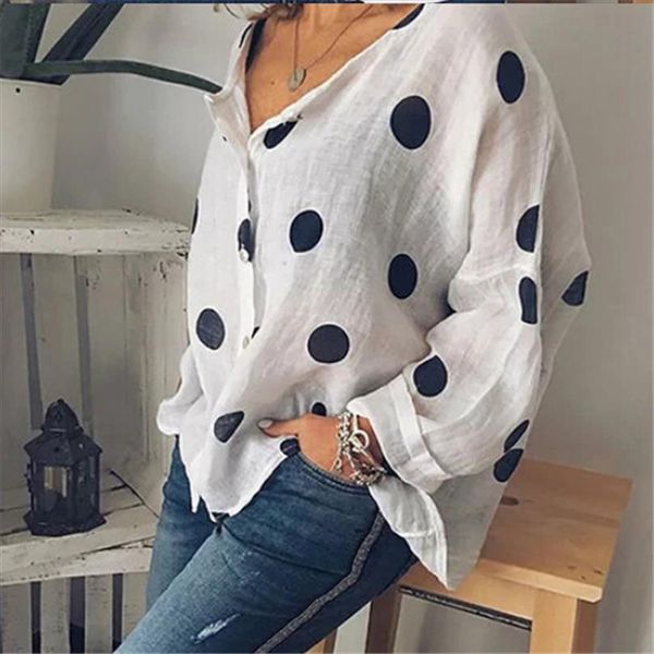 женщины beaggi blouses новый летний горошек для печатания кнопки blouse sexy v-образным вырезом свободных топов тунические рубашки плюс разм, White
женщины beaggi blouses новый летний горошек для печатания кнопки blouse sexy v-образным вырезом свободных топов тунические рубашки плюс разм, White