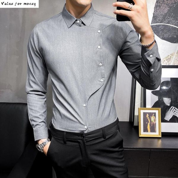 men's dress shirts men up button shirt designer retro four seasons business casual mens british style long sleeve solid color, White;black
men's dress shirts men up button shirt designer retro four seasons business casual mens british style long sleeve solid color, White;black