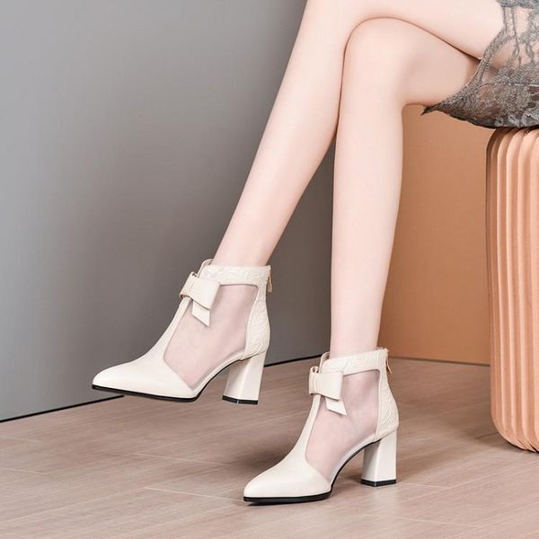 boots 2021 summer cow leather mesh female pointed toe sandals ladies chunky heel hollow-out sandal women la0052, Black
boots 2021 summer cow leather mesh female pointed toe sandals ladies chunky heel hollow-out sandal women la0052, Black