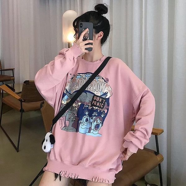 ladies autumn winter 2020 hop fashion sweatshirt street clothing hip harajuku cool graffiti hoodie lxipw, Black 
ladies autumn winter 2020 hop fashion sweatshirt street clothing hip harajuku cool graffiti hoodie lxipw, Black