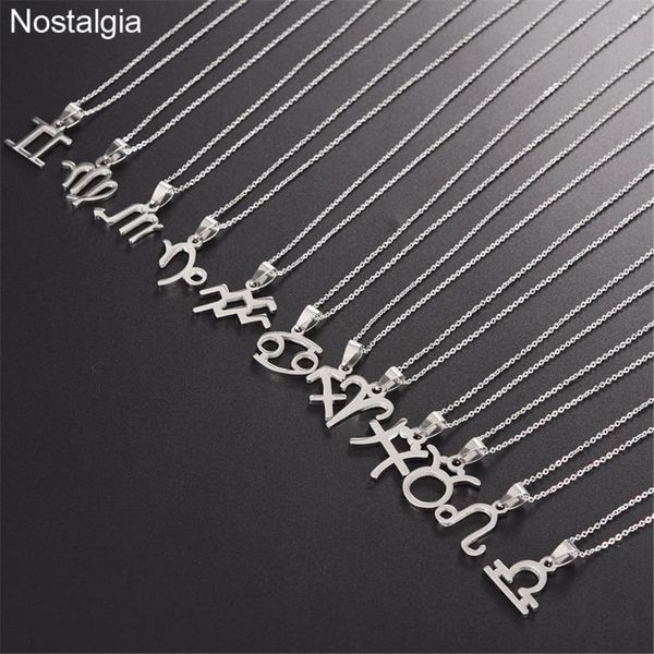 nostalgia stainless steel 12 star zodiac necklace horoscope constellation ouija witchcraft pendant birthday gifts bijoux femme, Silver
nostalgia stainless steel 12 star zodiac necklace horoscope constellation ouija witchcraft pendant birthday gifts bijoux femme, Silver
