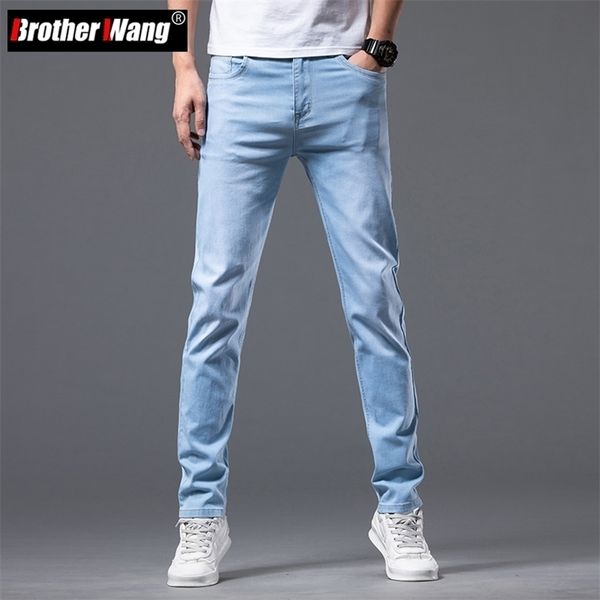 6 color men's stretch skinny jeans spring korean fashion casual cotton denim slim fit pants male trousers brand 220312, Blue
6 color men's stretch skinny jeans spring korean fashion casual cotton denim slim fit pants male trousers brand 220312, Blue