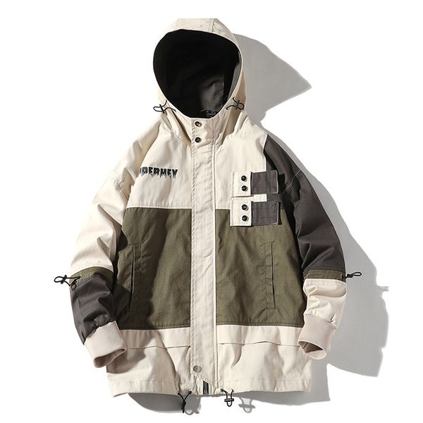 2019 herfst/lente koop kleur patchwork straat stijlvolle kleding mannen hooded jassen casual zakken losse gedrukt bovenkleding, Gray
2019 herfst/lente koop kleur patchwork straat stijlvolle kleding mannen hooded jassen casual zakken losse gedrukt bovenkleding, Gray
