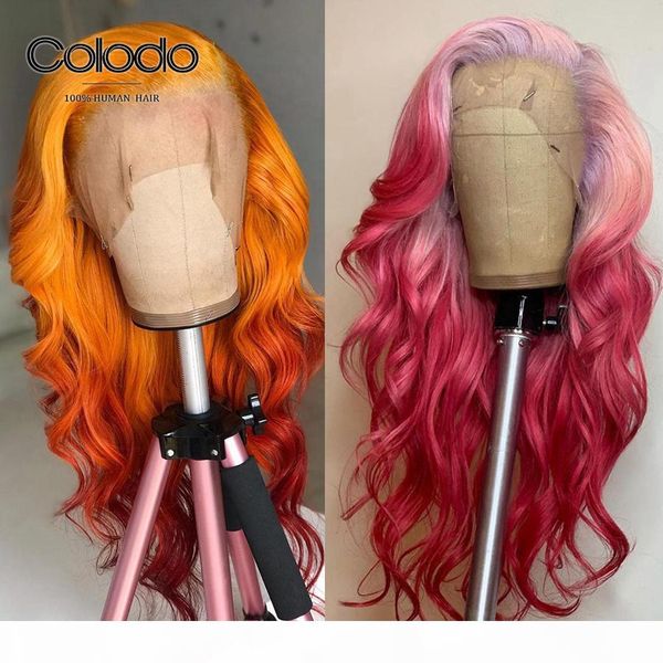 colodo brazilian lace front wig with baby hair remy hair ombre pink transparent lace wig orange human hair wigs for women, Black
colodo brazilian lace front wig with baby hair remy hair ombre pink transparent lace wig orange human hair wigs for women, Black