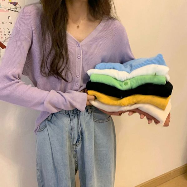 elegant v-neck solid cardigans women fashion korean long sleeve knitted sweater ladies chic large size 2021 spring casual, White;black
elegant v-neck solid cardigans women fashion korean long sleeve knitted sweater ladies chic large size 2021 spring casual, White;black