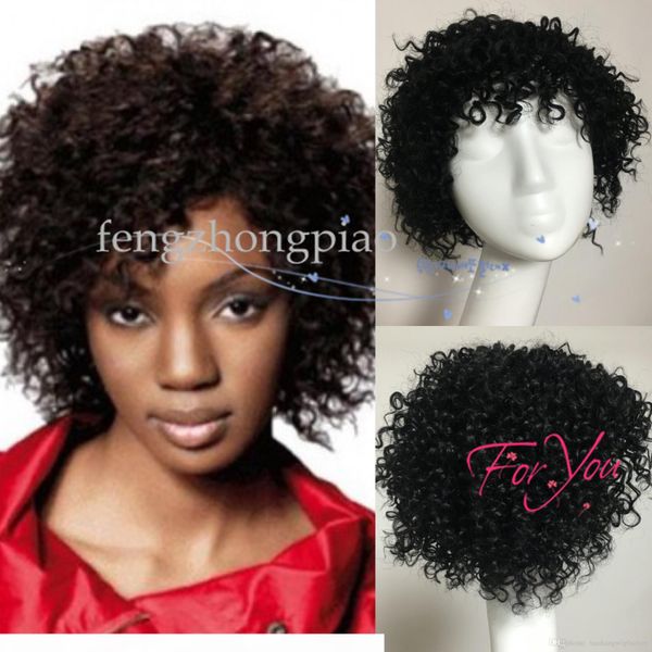 newstyle kinky curly wigs short black hair 9a brazilian virgin human hair wigs for black women, Black;brown
newstyle kinky curly wigs short black hair 9a brazilian virgin human hair wigs for black women, Black;brown