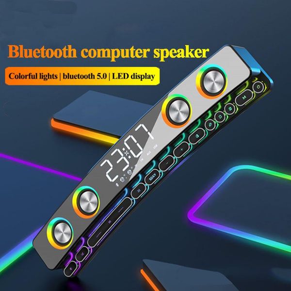 combination speakers clock wireless bluetooth speaker sound bar with subwoofer led colour light computer soundbar for pc tv phone boombox
combination speakers clock wireless bluetooth speaker sound bar with subwoofer led colour light computer soundbar for pc tv phone boombox