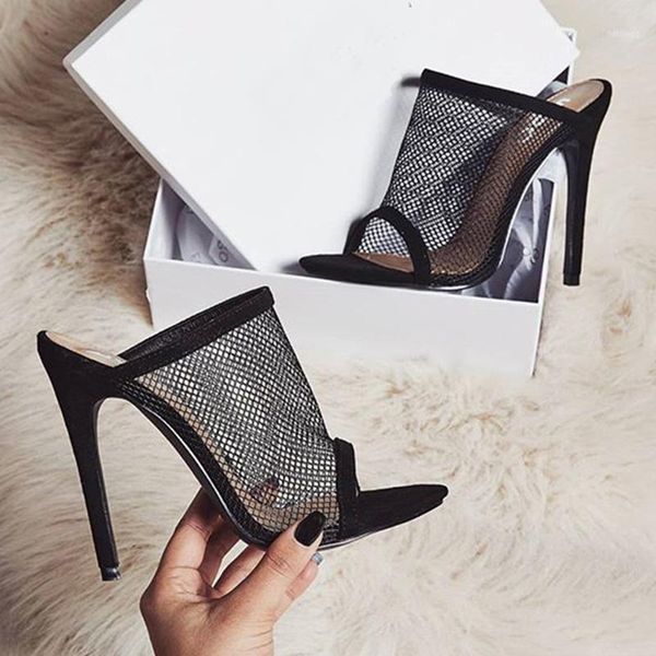 2020 summer women 11.5cm high heels mules casual shales slides female mesh peep toe stiletto heels slippers fashion shoes1, Black
2020 summer women 11.5cm high heels mules casual shales slides female mesh peep toe stiletto heels slippers fashion shoes1, Black