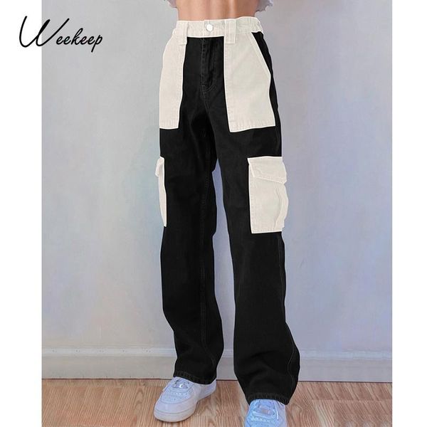 weekeep patchwork pockets women jeans 90s vintage streetwear high waist jeans streetwear y2k cargo pants harajuku denim trousers, Blue
weekeep patchwork pockets women jeans 90s vintage streetwear high waist jeans streetwear y2k cargo pants harajuku denim trousers, Blue