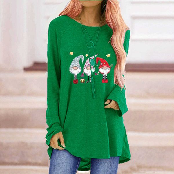 women's t-shirts santa claus printed long sleeve pullover sweater casual christmas print autumn and winter women 2020, White
women's t-shirts santa claus printed long sleeve pullover sweater casual christmas print autumn and winter women 2020, White
