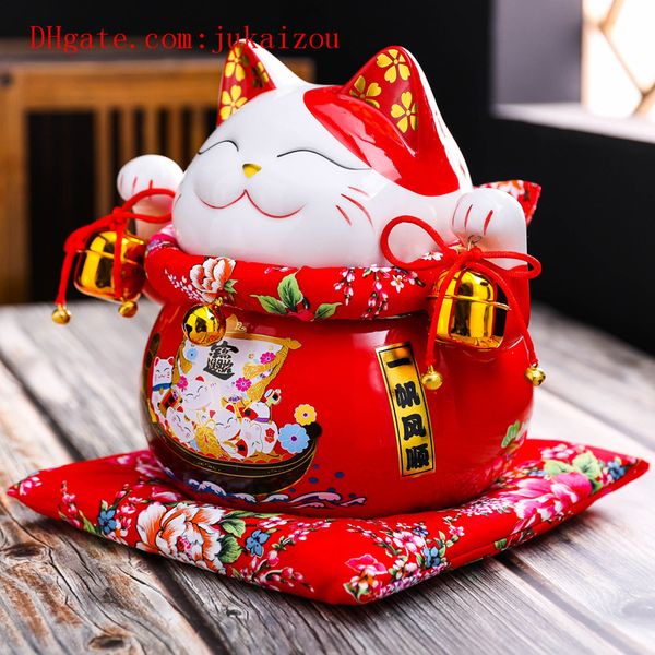 10 inch ceramic japan eight real money lucky cat ceramic ornament cute fat happy maneki neko piggy bank for home decor toy gift d1031, Black
10 inch ceramic japan eight real money lucky cat ceramic ornament cute fat happy maneki neko piggy bank for home decor toy gift d1031, Black