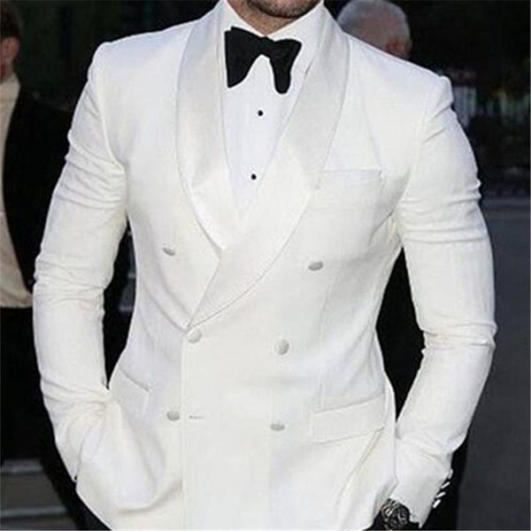 men's suits & blazers white double breasted men suit 2 pieces(jacket+pant+bow) groom tuxedo bespoke mens wedding black pants, White;black
men's suits & blazers white double breasted men suit 2 pieces(jacket+pant+bow) groom tuxedo bespoke mens wedding black pants, White;black