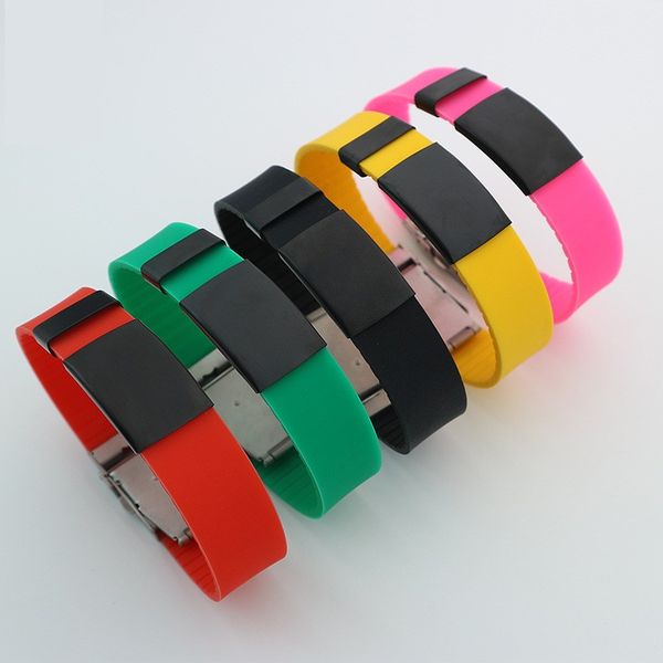 new fashion black tag charm bracelet 1.8cm width colorful silicone bracelets with custom logo wholesale, Golden;silver
new fashion black tag charm bracelet 1.8cm width colorful silicone bracelets with custom logo wholesale, Golden;silver