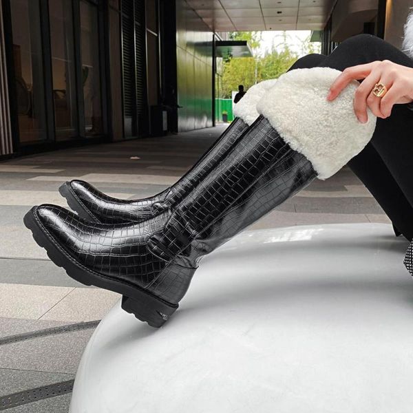 winter women black leather boots chunky heels high heels knee high boots fashion slip on women shoes woman large size 40
winter women black leather boots chunky heels high heels knee high boots fashion slip on women shoes woman large size 40