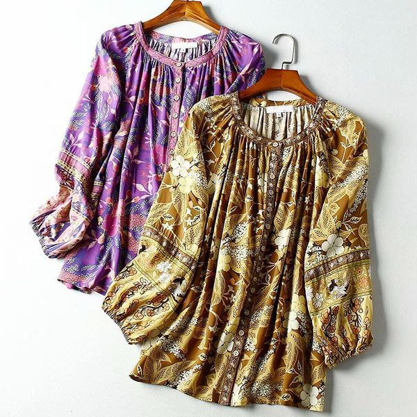 women's blouses & shirts khalee yose boho chic floral printed holiday women long sleeve loose hippie blouse summer blouse1, White
women's blouses & shirts khalee yose boho chic floral printed holiday women long sleeve loose hippie blouse summer blouse1, White