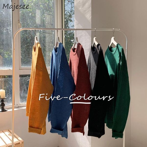 men pullover simple solid knitted sweater male loose all-match elastic leisure couples oversize clothes korean style streetwear, White;black
men pullover simple solid knitted sweater male loose all-match elastic leisure couples oversize clothes korean style streetwear, White;black