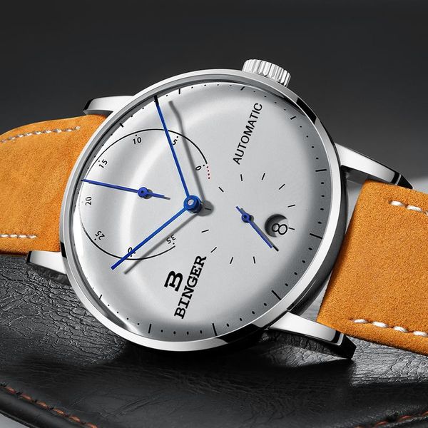wristwatches switzerland binger men's watches automatic mechanical men watch sapphire male japan movement reloj hombre 2021, Slivery;brown
wristwatches switzerland binger men's watches automatic mechanical men watch sapphire male japan movement reloj hombre 2021, Slivery;brown