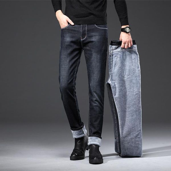 men's jeans cool winter men warm slim fit straight plush fleece stretch pants male blue black business fashion thicken denim trousers
men's jeans cool winter men warm slim fit straight plush fleece stretch pants male blue black business fashion thicken denim trousers