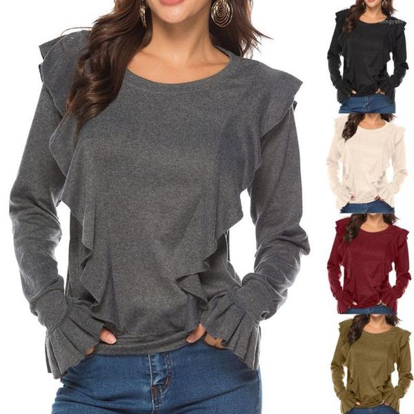 sweater women fashion ruffles solid o-neck knitted knitted pullovers long sleeve casual loose pullovers 2019 sudadera mujer1, White;black
sweater women fashion ruffles solid o-neck knitted knitted pullovers long sleeve casual loose pullovers 2019 sudadera mujer1, White;black
