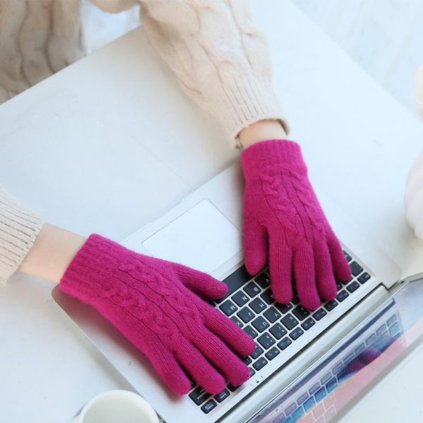 autumn and winter non-slip touch screen gloves female students knitted wool cold-proof fleece lined padded warm keeping cycling, Blue;gray
autumn and winter non-slip touch screen gloves female students knitted wool cold-proof fleece lined padded warm keeping cycling, Blue;gray