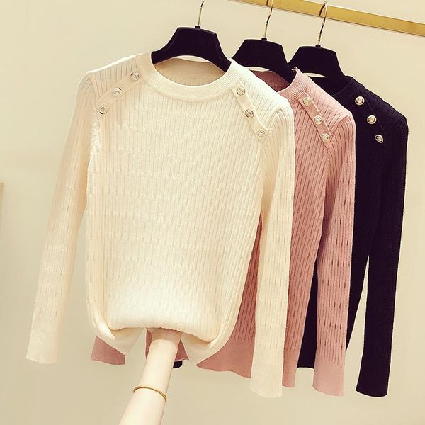women's sweaters solid color o-neck knit sweater women stretch bottoming pullover female spring autumn 2021, White;black
women's sweaters solid color o-neck knit sweater women stretch bottoming pullover female spring autumn 2021, White;black