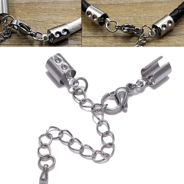 5pcs/lot fit 1-5mm leather cord clips stainless steel extender chain lobster clasp connector for diy jewelry making wmtefd, Silver
5pcs/lot fit 1-5mm leather cord clips stainless steel extender chain lobster clasp connector for diy jewelry making wmtefd, Silver