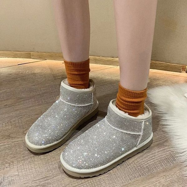 lucyever luxury rhinestones flat heel snow boots women shoes warm short plush winter ankle boots woman slip on platform shoes #df5m, Black
lucyever luxury rhinestones flat heel snow boots women shoes warm short plush winter ankle boots woman slip on platform shoes #df5m, Black