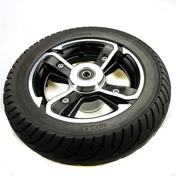 size 10 inch solid wheels 10x2.50 explosion-proof solid tyres & aluminum alloy disc brake hole rims for 8/10 inch electric scoot1
size 10 inch solid wheels 10x2.50 explosion-proof solid tyres & aluminum alloy disc brake hole rims for 8/10 inch electric scoot1