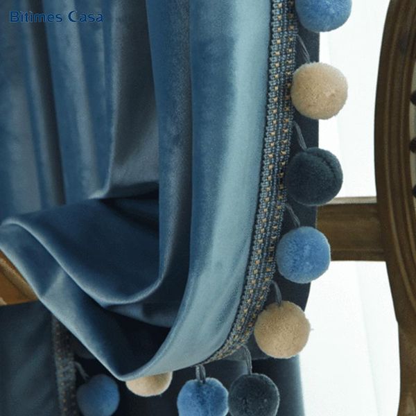 curtain & drapes color velvet blackout window with pompon decoration ball high shading solid for living room bedroom
curtain & drapes color velvet blackout window with pompon decoration ball high shading solid for living room bedroom