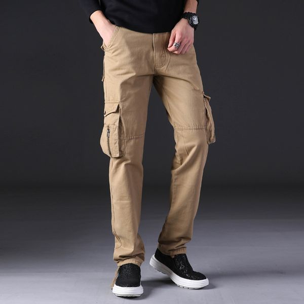 2021 new autumn winter pure cotton cargo work style tactical pants men khaki trousers plus size 0lwb, Black
2021 new autumn winter pure cotton cargo work style tactical pants men khaki trousers plus size 0lwb, Black