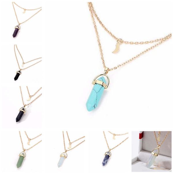 women's big brand necklace moon hexagon pillar pendant spring gsfn395 (with chain) mix order pendant necklaces, Silver 
women's big brand necklace moon hexagon pillar pendant spring gsfn395 (with chain) mix order pendant necklaces, Silver