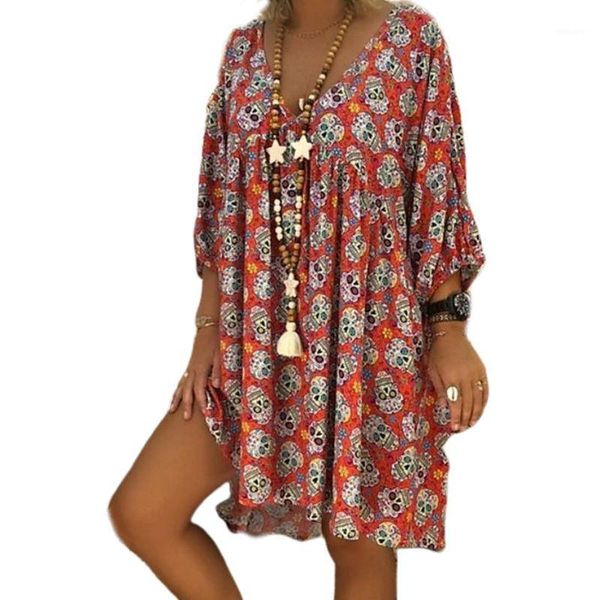 women plus size v-neck 3/4 sleeves loose flowy t-shirt dress halloween skull floral casual flared party tunic sundress s-5xl1, Black;gray
women plus size v-neck 3/4 sleeves loose flowy t-shirt dress halloween skull floral casual flared party tunic sundress s-5xl1, Black;gray