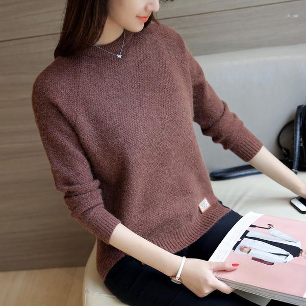 2018 women sweaters and pullovers autumn winter long sleeve pull femme solid pullover female casual knitted sweater ns39961, White;black
2018 women sweaters and pullovers autumn winter long sleeve pull femme solid pullover female casual knitted sweater ns39961, White;black