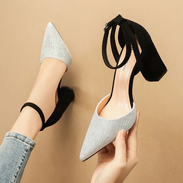 elegant women shoes pumps sequined cloth hollow sandals ladies high heels comfortable sparkling dress shoes, Black
elegant women shoes pumps sequined cloth hollow sandals ladies high heels comfortable sparkling dress shoes, Black