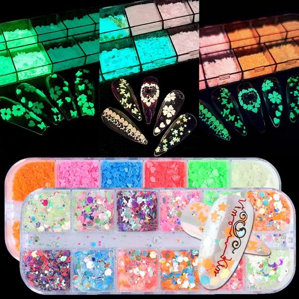 nail glitter 12 grid luminous powder set butterfly heart-shaped star moon glittering sequins art decoration, Silver;gold
nail glitter 12 grid luminous powder set butterfly heart-shaped star moon glittering sequins art decoration, Silver;gold