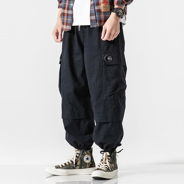 men's pants 2021 autumn japanese large size 5xl4xl straight loose casual harem cargo pocket string waist jogger pant, Black
men's pants 2021 autumn japanese large size 5xl4xl straight loose casual harem cargo pocket string waist jogger pant, Black