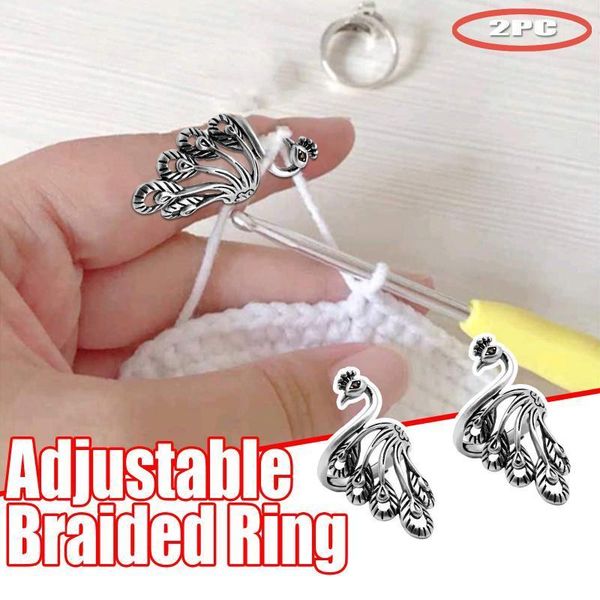 2pcs peacock type adjustable crochet loop accessories stainless knitting tools ring adjust diy finger wear thimble yarn guides1, Black
2pcs peacock type adjustable crochet loop accessories stainless knitting tools ring adjust diy finger wear thimble yarn guides1, Black