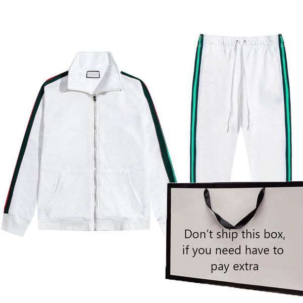classic striped men's tracksuits casual letter embroidery pattern men autumn jacket + joggers sport outerwear women outfits, Gray
classic striped men's tracksuits casual letter embroidery pattern men autumn jacket + joggers sport outerwear women outfits, Gray