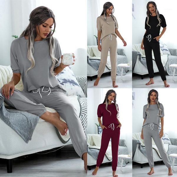 casual summer women's o collar short sleeve tracksuits and pants 2-piece set loose home suit khaki cozy sweatsuits1, Gray
casual summer women's o collar short sleeve tracksuits and pants 2-piece set loose home suit khaki cozy sweatsuits1, Gray